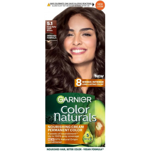 GARNIER COLOR NATURALS 5.1 DEEP ASHY LIGHT BROWN — NOURISHING CREAM PERMENANT HAIR COLOR 150 GM